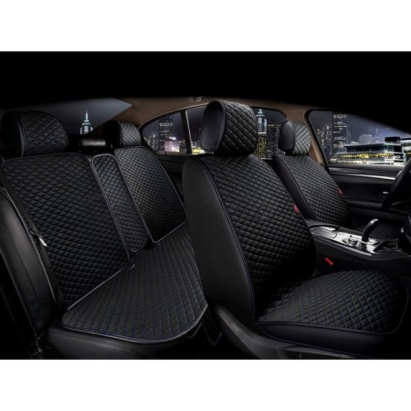 Romb plus cape, velor, set for the entire interior, black/black/blue