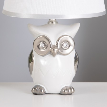 Table lamp 16280/1wt+CR E14 40W white-chromium 22x22x30 cm Risalux-3