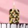 Candle for Cake "Almaz", number "8", gold with black