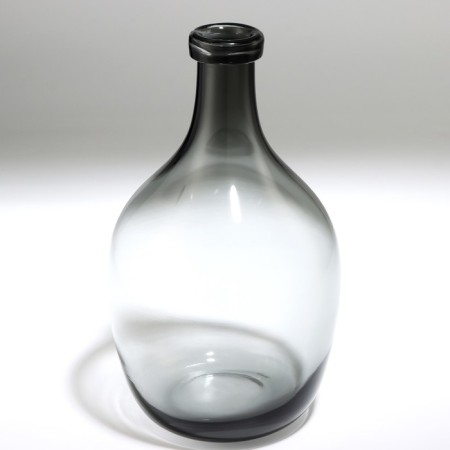 Vase for flowers bottle "Surmna" from transparent gray glass 29 x 16 x 16 cm-1