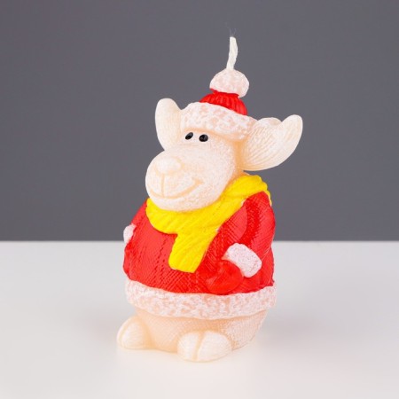 Decorative candle "Toy Deer", 4.6x3.7x8 cm-4
