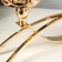 Summary metal, glass for 3 candles "Crystals - faces" gold 22.5x41x8 cm