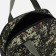 Cosmetic bag on a zipper, with a grid, khaki color/green