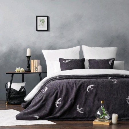 Liberty set: cover 230 x 250 cm, pillowcases 45 x 45 cm - 2 pcs, dark - gray-1