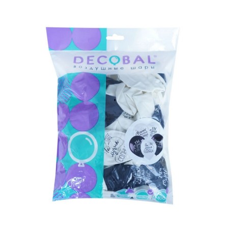 Latex ball 12 “Compliments for her”, pastel, set of 50 pcs., Mix-1