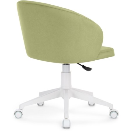 Computer chair Plastic Plastic/velor, white/green 59x60x78 cm-4