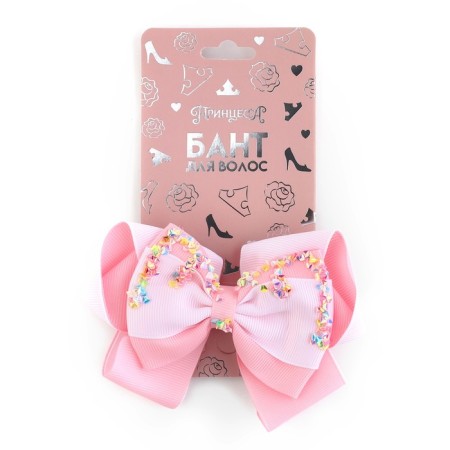 Outlet. Hair bow on a hairpin, 12 cm, princesses