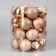 Set of balls plastic D-6 cm, 26 pcs "Isabelle" to the edge, gold