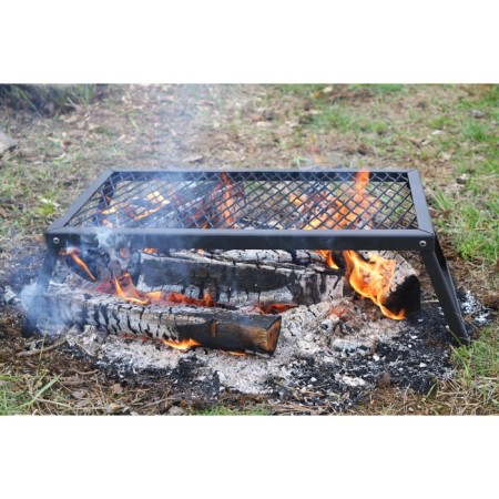 Broster grill for a fire, black, metal thickness 2 mm, 55 x 33 x 18 cm-2