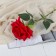 Artificial flowers "Rose Grand Prix at" 7x46 cm, red