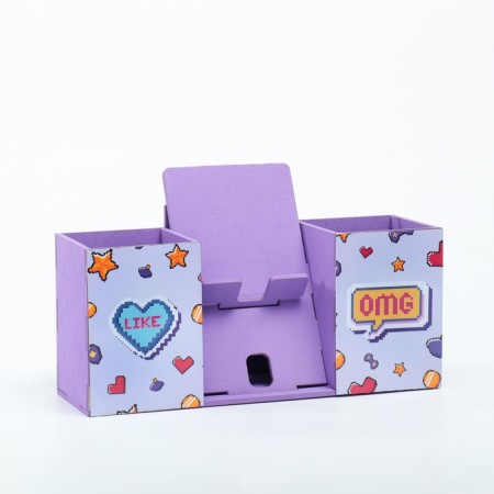 Organizer for the office with a stand for the phone "Like" 23x7x14 cm-2