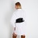 Women's belt, width 12 cm, elastic band, black color