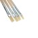 A set of brushes, bristles, flat, 4 pieces: No. 1, 2, 3, 4, with wooden handles, on a blister