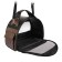Bag - animal transport, semicircular, artificial leather, 40 x 20 x 27 cm, brown