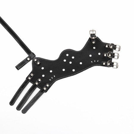 Muzzle of pressed leather adjustable, No. 4, DN 8.8 cm, OM 29-35 cm, black-7