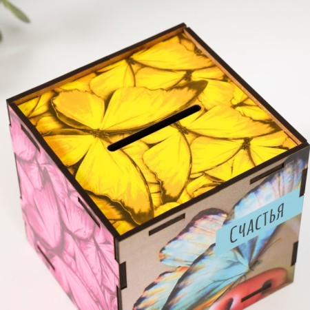 Piggy bank Cube "Happiness" 10x10x10 cm-7
