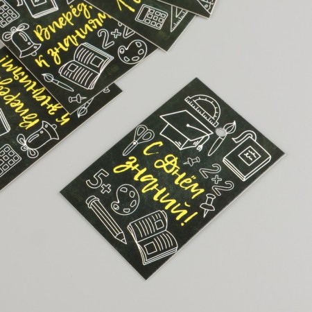 Cardboard "School board" set 10 pcs (5 types) 4x6 cm-2