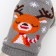 Sweater "Deer on gray", 3XL (DS 46, Osh 46, OG 38-64 cm)