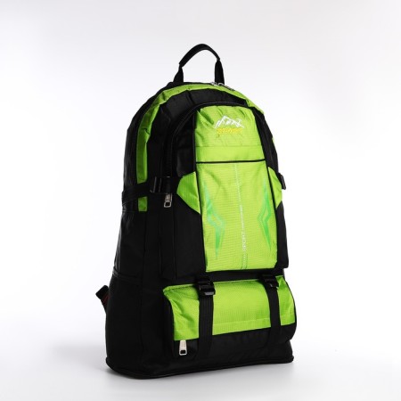 A backpack on a zipper with an increase, 65l, 4 external pockets, green color-2
