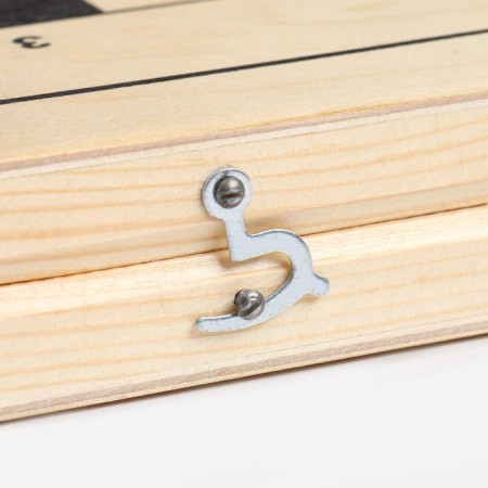 Sneses "Stoclet", international, checkers and board wood, 40 x 20 x 3.5 cm-4