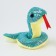 Set of "magic moments" soft toy in a mug, snake