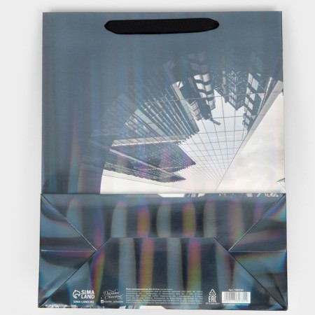 Gift Laminated Vertical, packaging, “skyscraper”, rainbow holography, m 26 x 32 x 12 cm-6