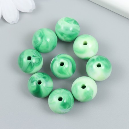 Plastic beads "Divorces. Green" set 20 grams d = 1.6 cm-1