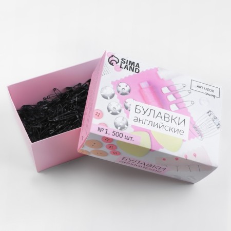 English pins, 32 mm, 500 pcs, black color-1