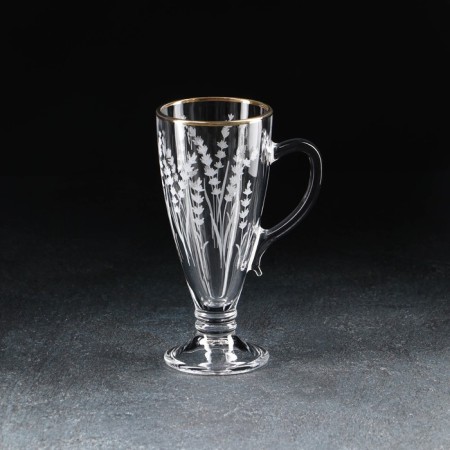 Lavender mug, glass, 250 ml