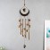 Wind music metal, plastic "necklace and heart" 4 tubes 5 bells 54 cm