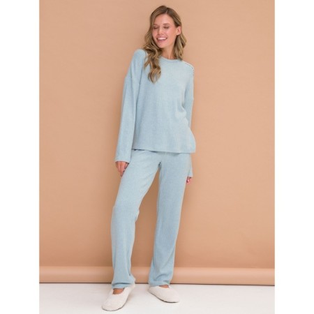 Female trousers, size 50, blue color-4