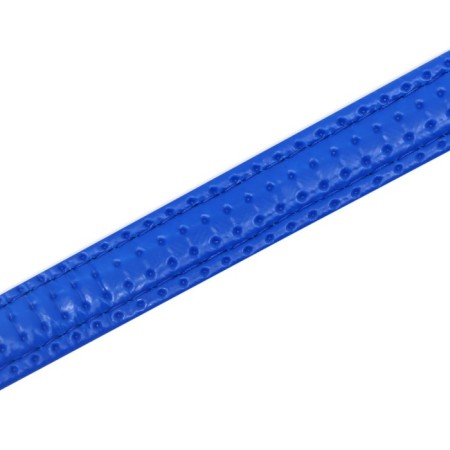 Collar "Comfort" Combined (polyester, artificial leather), 39 x 1.5 cm, Osh 26-33 cm, blue 6-5