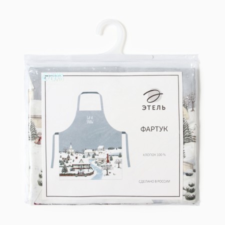 Apron Ethel "Let it Snow" 60x70 cm, 100% cotton, sarzha 190 g/m2-5