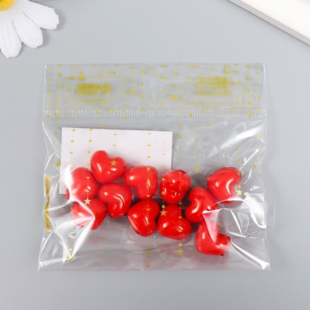 A set of beads for creativity plastic "Scarlet Hearts" 16 g 1.5x1.5 cm-2