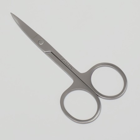 Scissors manicure, bent, 9 cm, silver color-2