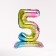 Foil ball 16 "number 5", on a stand, gradient