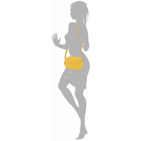 Female bag, artificial leather, yellow 20x7x14 cm-1