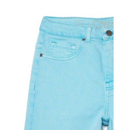 Women's jeans with a high landing CONTE Elegant Skinny, size M, color Washed Aqua Blue-5