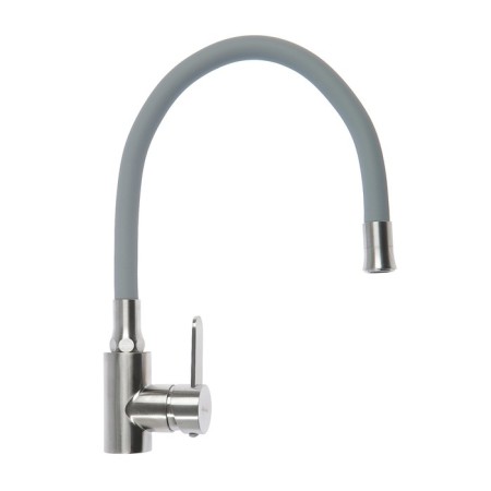 Accoona A48104T kitchen mixer, single -leaf, with nut, stainless steel, gray/satin