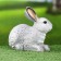 Garden figure "Bunny" gray, 15x10x16cm