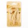 Candle for the cake figure "Oval" Golden "7, large, 5.5 cm