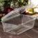 The plastic disposable container with an insoluble lid pr-K-29, 500 ml, 24.8 × 15.2 × 9.2 cm, the color is transparent