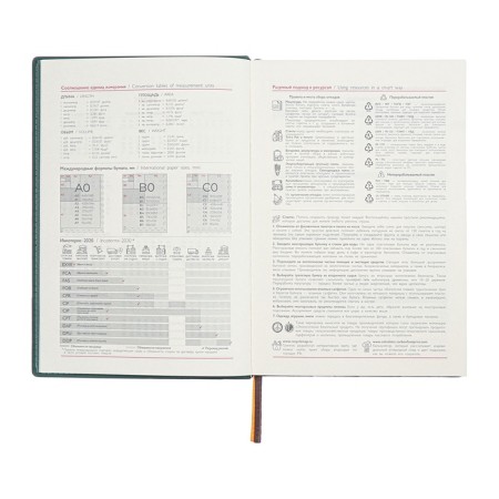 Dated 2025 diary, A5, 176 sheets of Escalada, solid cover of artificial leather, foil embossing, liesse, cream block 70 g/m2, green-8