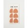 Foot protective plate, set - 6 pcs, on a glue base, beige color