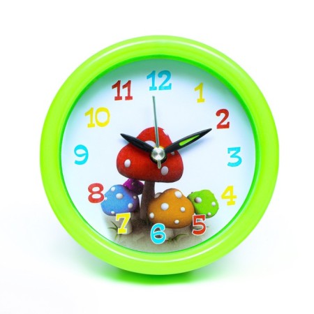 Clock - desktop an alarm clock, discrete move, 9 x 9 cm