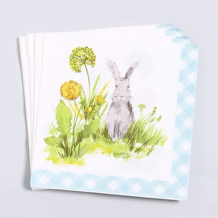 Paper Napkins "Gray Rabbit", 33x33 cm, set 20 pcs