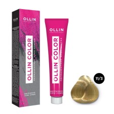 Cream-color hair Permanent Ollin Professional Color, tone 11/3 special blond golden, 100 ml