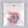 Beads for creativity plastic "striped cylinder with pink" set of 20 pcs 1x1.2x1.2 cm