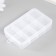 Casket Plastic for the little things "rectangular" transparent 8 compartments 6.5x10.5x2.2 cm