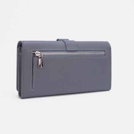Women's wallet on magnets, gray color-1